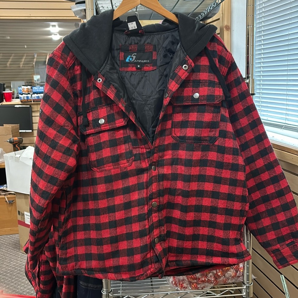 Hooded lined flannel